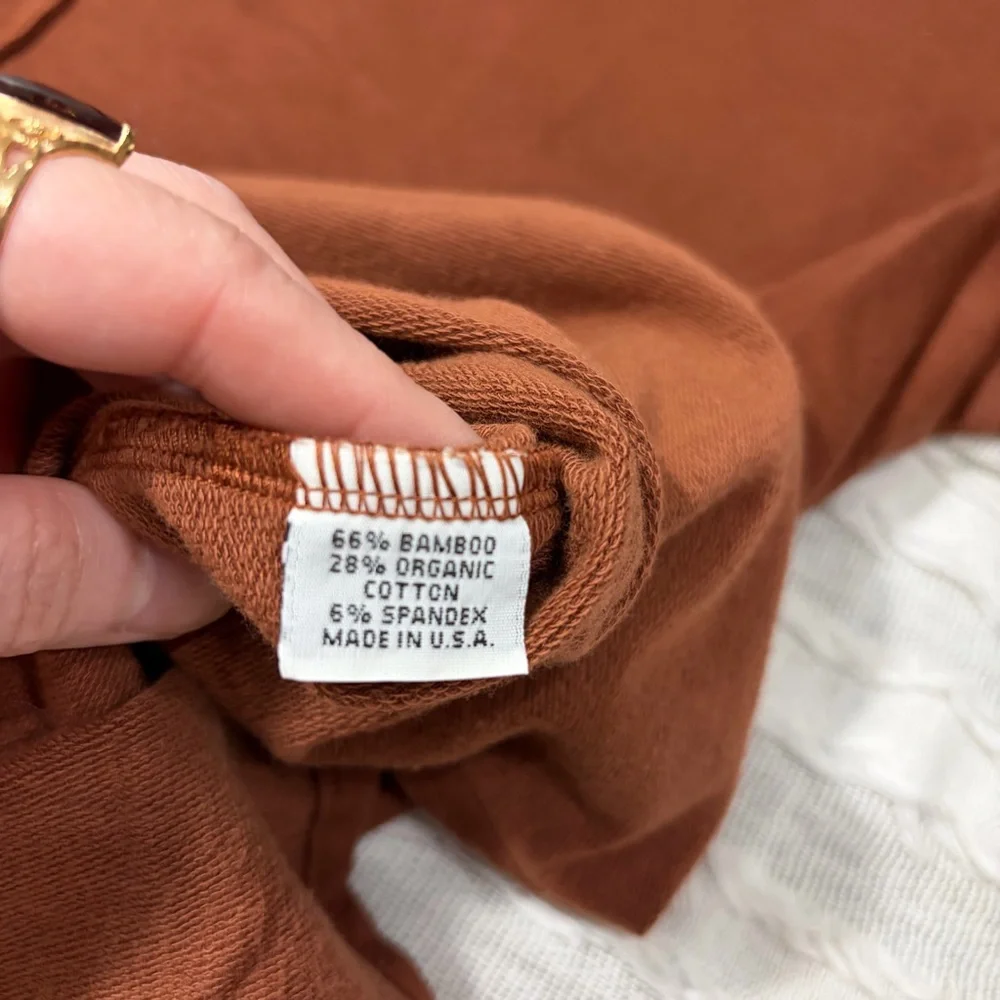 Bryn Walker Tunic Brown Sweater Top L Oversize Bamboo Organic Cotton Lagenlook - Picture 8 of 12